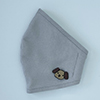 ワンちゃん刺繍ワッペンを付けたマスク